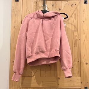 Dance & Marvel Dusty Pink Hooded Cropped Sweatshirt